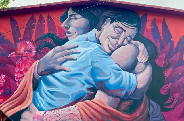 Mural at La 72 Migrant Shelter.