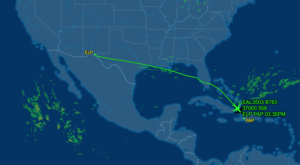 Flight Eastern 3503, taking Haitian refugees from El Paso to Port au Prince, Jan. 12, 2022.